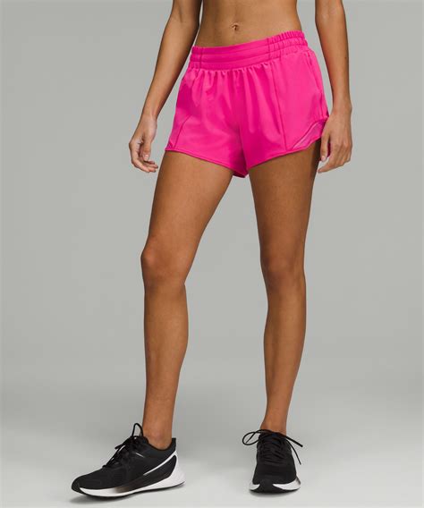 Lululemon Hotty Hot Low Rise Lined Shorts 4 In Sonic Pink Modesens