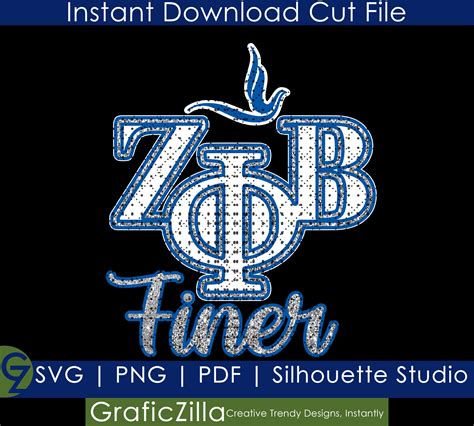 Zeta Phi Beta SVG Zeta Svg Dove Svg Finer Svg PNG Instant | Etsy