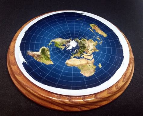 Flat Earth Model Azimuthal Equidistant Projection Map Display Dome Hand
