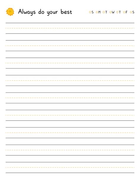 Lined Writing Paper For 3rd Graders Lined Papers Free Printable Paper