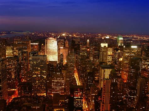 Night View Of New York City Stock Image Colourbox