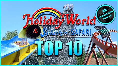 Top 10 Rides Roller Coasters And Attractions At Holiday World And Splashin