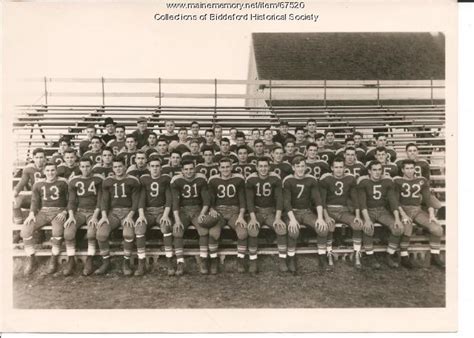 Football Team Biddeford 1949 Maine Memory Network