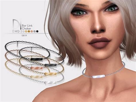 Bar Link Choker Found In Tsr Category Sims 4 Female Necklaces