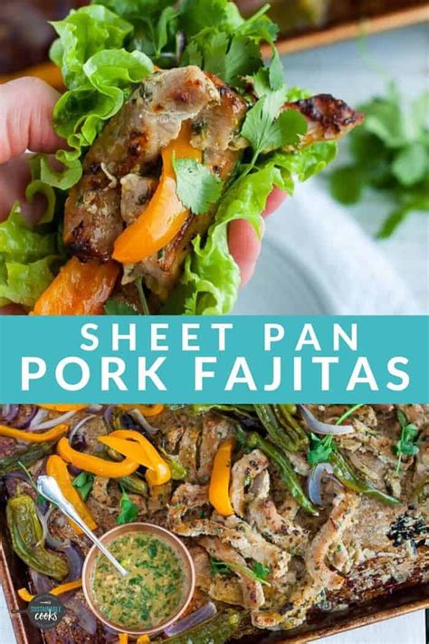A One Pan Wonder Recipe Sesame Sheet Pan Pork Fajitas Is An Easy Dinner That Tastes Like A
