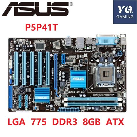 Asus P5p41t Desktop Motherboard P41 Socket Lga 775 Q8200 Q8300 Ddr3 8g