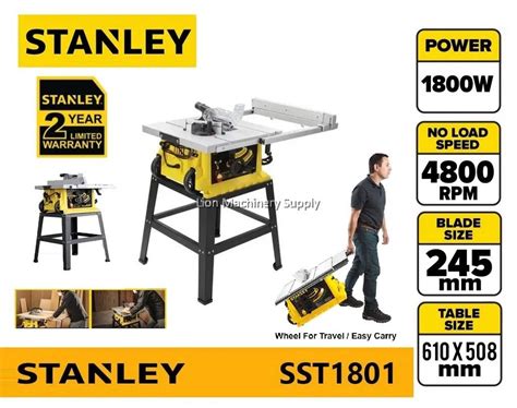 Stanley 1800w 10 254mm Table Saw With Stand Sst1801 B1 Brand From