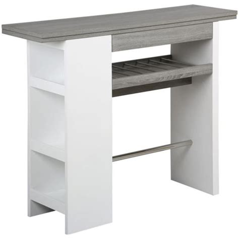 Magasinez nos rangements salle à manger & cuisine aux meilleurs prix chez meubles rd. Table de bar avec rangement en MDF, L.1400 x P.... - Achat ...