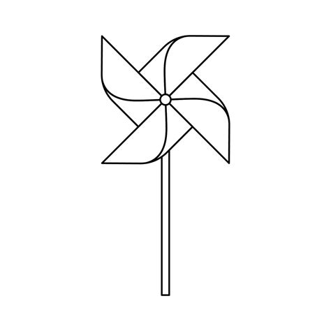 Pinwheel Outline Icon Illustration On White Background 23888489 Vector
