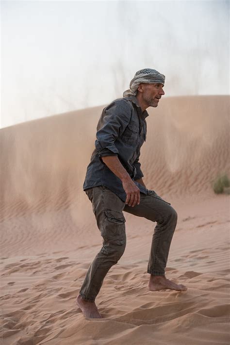 Man Alone In The Desert Del Colaborador De Stocksy Mauro Grigollo