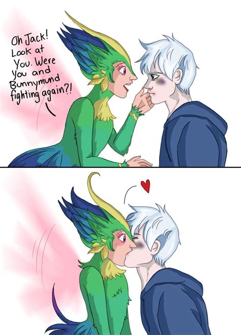 Jack Frost Gives Toothiana A Surprise Kiss Dreamworks Movies Disney