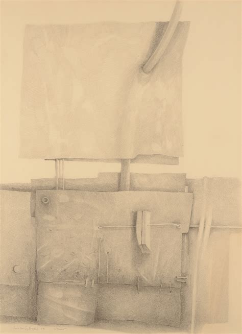 Paul Van Gysegem Abstract Pencil Drawing 1979 Gallery Paintings And