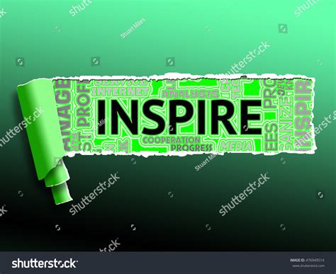 Inspiration Word Indicating Positive Motivate 3d Stock Illustration