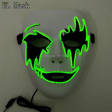 Fashion 10 Colors Select Sound Activated Led Masks Halloween Masks At