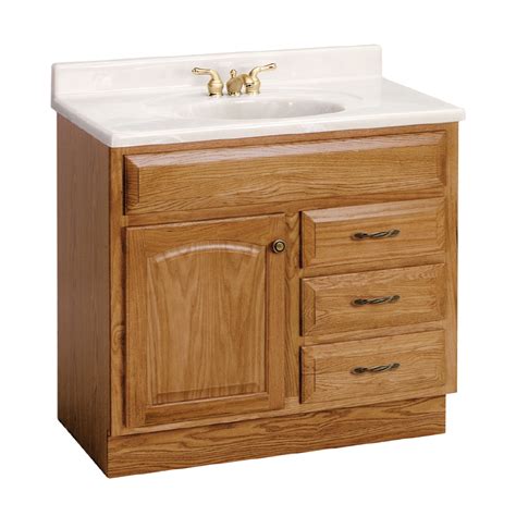 D bath vanity cabinet only in cream crafted with quality and detailing, the brinkhill crafted with quality and detailing, the brinkhill collection will add charm to your bathroom. Shop Project Source 36" Oak Elegance Bath Vanity at Lowes.com