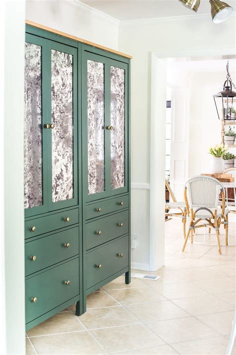 You can make ikea cabinets and drawers look way fancier when painted and assembled with custom handles. IKEA Hemnes Pantry Cabinet Organization - Bless'er House