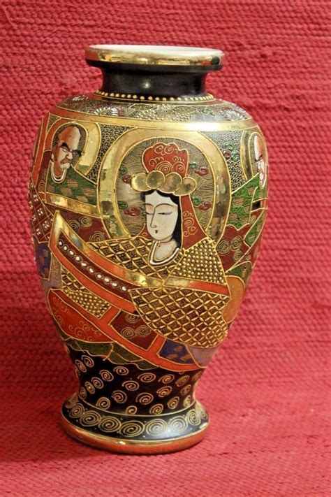 Antico Splendido Vaso In Porcellana Giappone 1900 Satsuma Imperiale