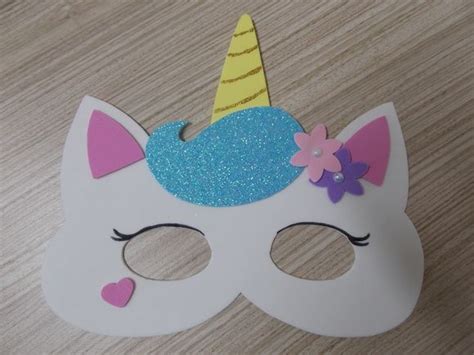 Mascaras Em Eva Unicornio Elo7 Produtos Especiais Kids Crafts