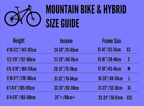 Bike Frame Size Height Guide Hot Sex Picture