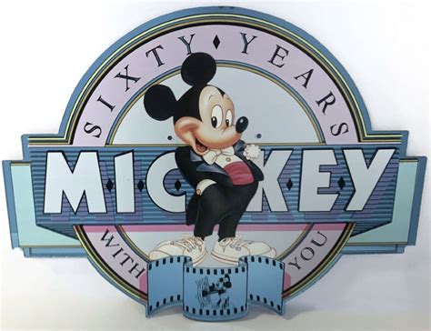 Mickeys 60th Birthday Main Street Lamppost Sign Id