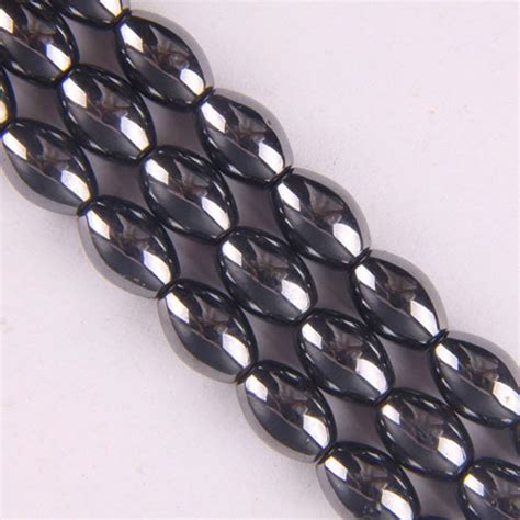 12x8mm Black Magnetic Hematite Healing Loose Beads 16 Inch Jewelry
