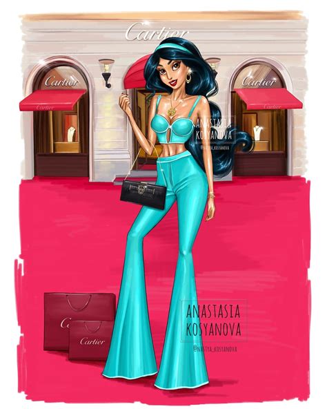 Jasmine Fashionable Disney Princess Artwork Popsugar Smart Living