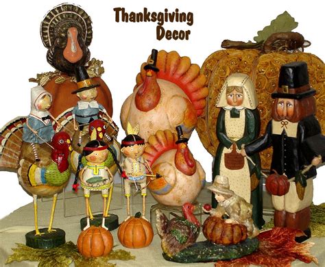 Pair Turkeys And Pilgrims And Indians With Pumpkins For A Thanksgiving