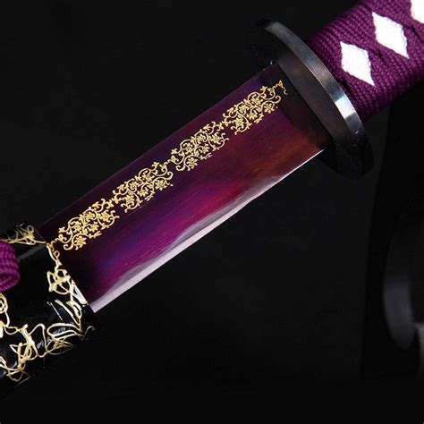 Purple High Manganese Steel Wakizashi Katana Katana Swords