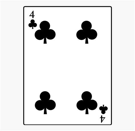4 Of Clubs 4 Of Clubs Card Free Transparent Clipart Clipartkey