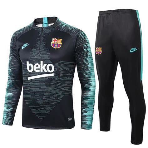 2019 2020 Barcelona Black Training Suits Barcelona Football Kit