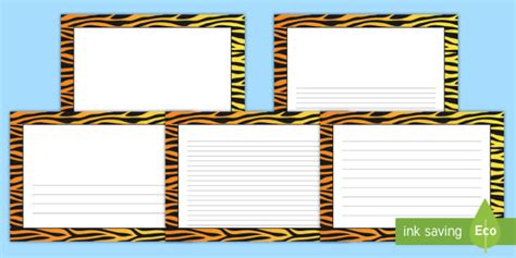 Free Tiger Pattern Landscape Page Border Teacher Made