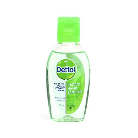 Dettol original instant hand sanitizer kills 99.9% of germs without water. Buy Dettol Instant Hand Sanitizer Refresh - 50ml (pc ...