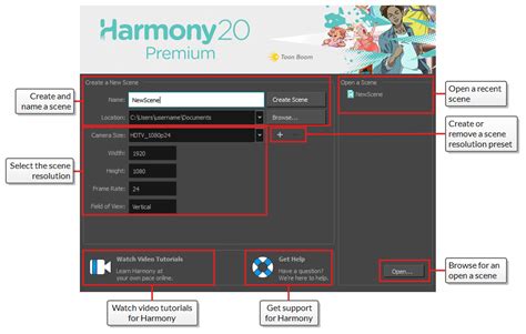 Harmony 20 Essentials Documentation Creating A Scene