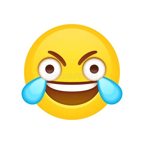 Open Eye Crying Laughing Emoji Stock Vector Illustration