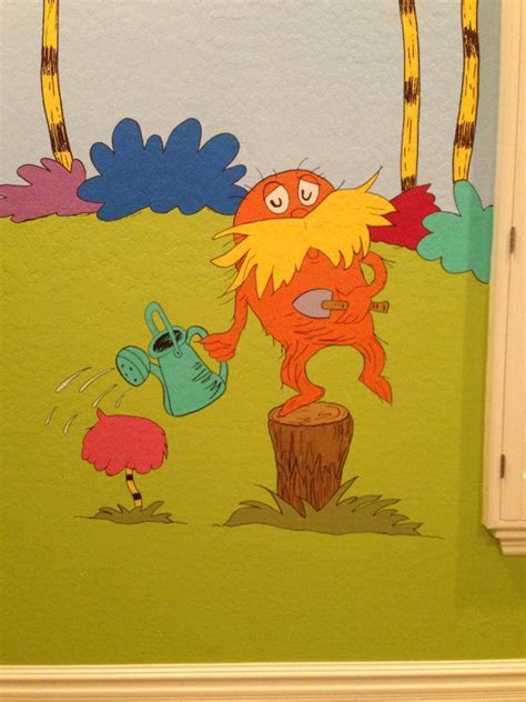 Dr Seuss Character Handpainted Wall Mural On Large Canvas Wall Murals Hand Painted Murals