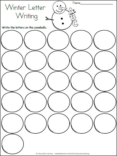 Snowball Letter Writing Worksheet Made By Teachers Letter Writing Worksheets Writing