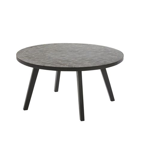 Meubles kelibia messelmani le gout de luxe kelibien. Table basse de jardin en mosaïque noire en 2020 | Table ...