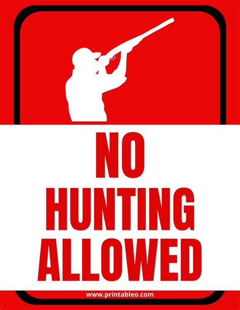 31 Printable No Hunting Signs Free Download