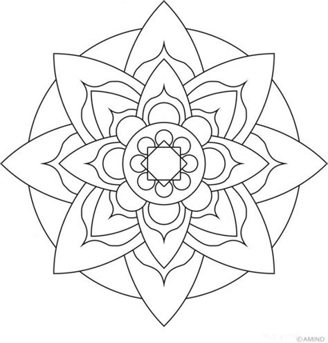 Coloriage Mandala Facile dessin gratuit à imprimer Simple mandala