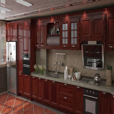 Mueble armario, paneles laterales, apilable, color blanco, estilo antiguo, con puerta. Gabinetes De Cocina De Madera Maciza De Lujo De Estilo ...