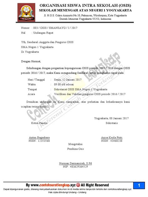 Contoh introduction cara perkenalan dalam bahasa inggris. Contoh Surat Undangan Rapat Perusahaan Dalam Bahasa ...