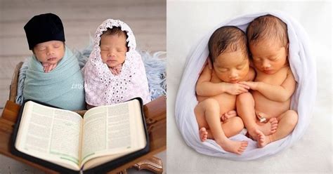 5 Newborn Photoshoot Bayi Kembar Artis Lucu Bak Boneka