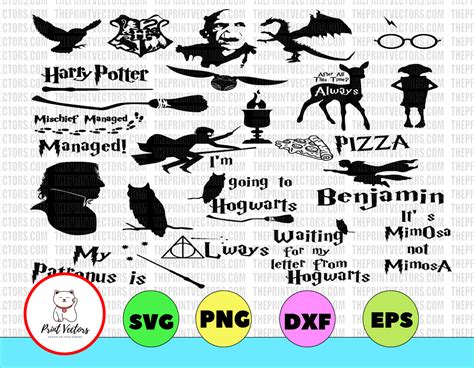 Harry Potter SVG Bundle, 22 SVG files pack, Instant download, Cricut d