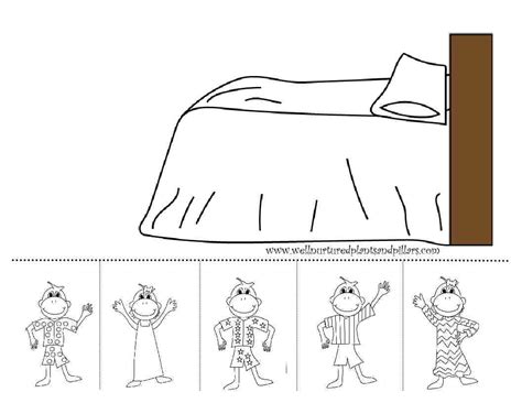 Five little monkeys coloring pages. Freebie Friday- Five Little Monkeys Jumping on the Bed ...
