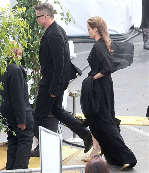 Angelina Jolie Flashes Her Infamous Jolie Leg And Spanks Brad Pitt S Butt At The Independent
