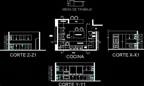 El porqué de los bloques en autocad. Kitchen 2D DWG Detail for AutoCAD - Designs CAD