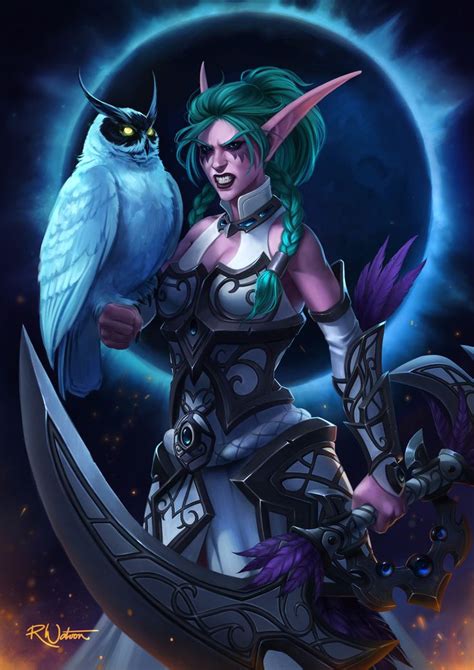 Night Warrior Tyrande By Becky Watson Freelance Illustrator World Of