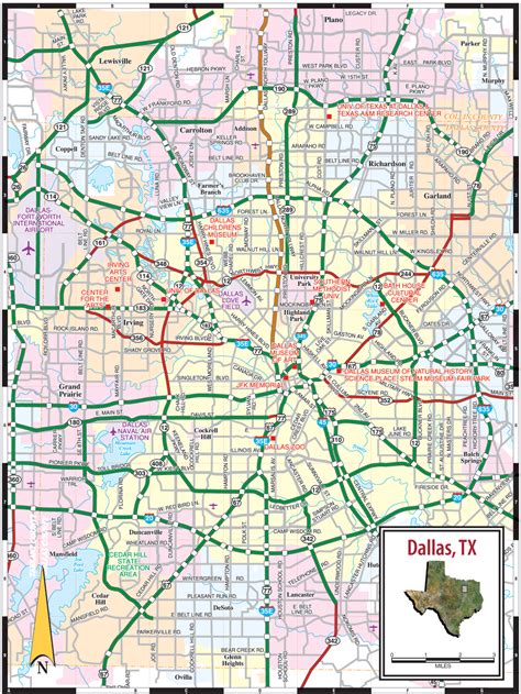 Map Of Dallas Texas Travelsmapscom