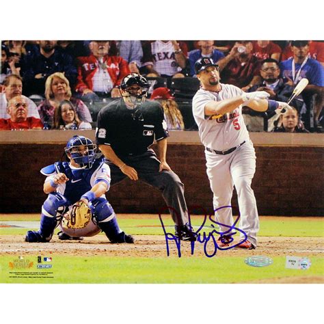 Albert Pujols World Series Signed Autographed 16x20