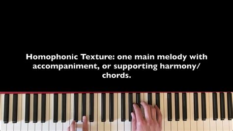 Monophonic Homophonic Polyphonic Texture Youtube